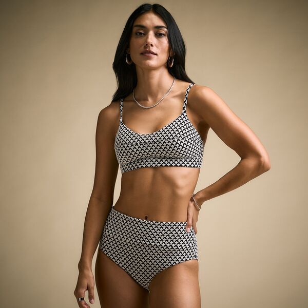 キャリー レディース 水着 トップのみ CALIA Women'swim Seamed Bikini Topurebony Jacquard