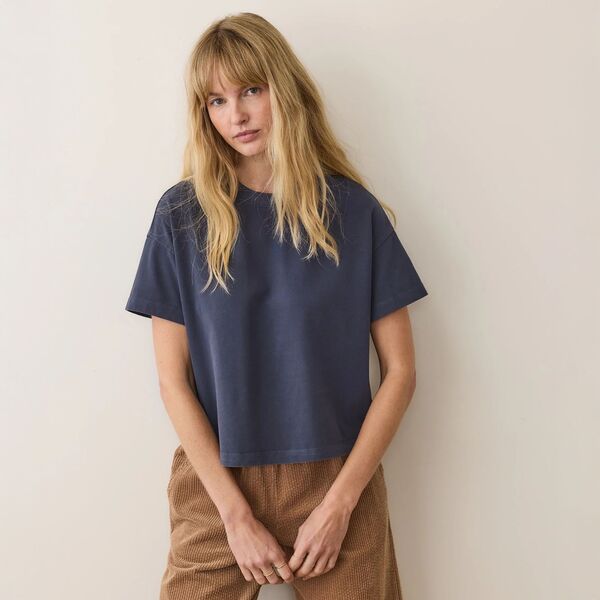 米国海兵隊員 座標軸 レディース トップス プルオーバー プルオーバー Marine Layer Women\u0027s Cloud 9 Jersey Crew T-Shirt Mood Indigo インディゴ