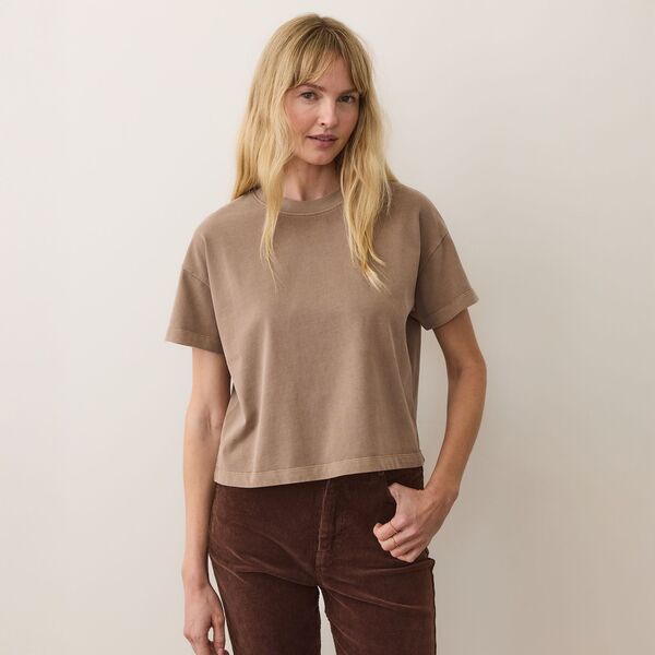 米国海兵隊員 座標軸 レディース トップス プルオーバー プルオーバー Marine Layer Women\u0027s Cloud 9 Jersey Crew T-Shirt Woodsmoke