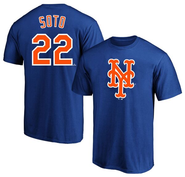ファナティクス メンズ トップス Tシャツ トール Fanatics MLB Adult New York Mets Royal Juan Soto #22 Big and Tall T-Shirt NoColor|ReVida 店