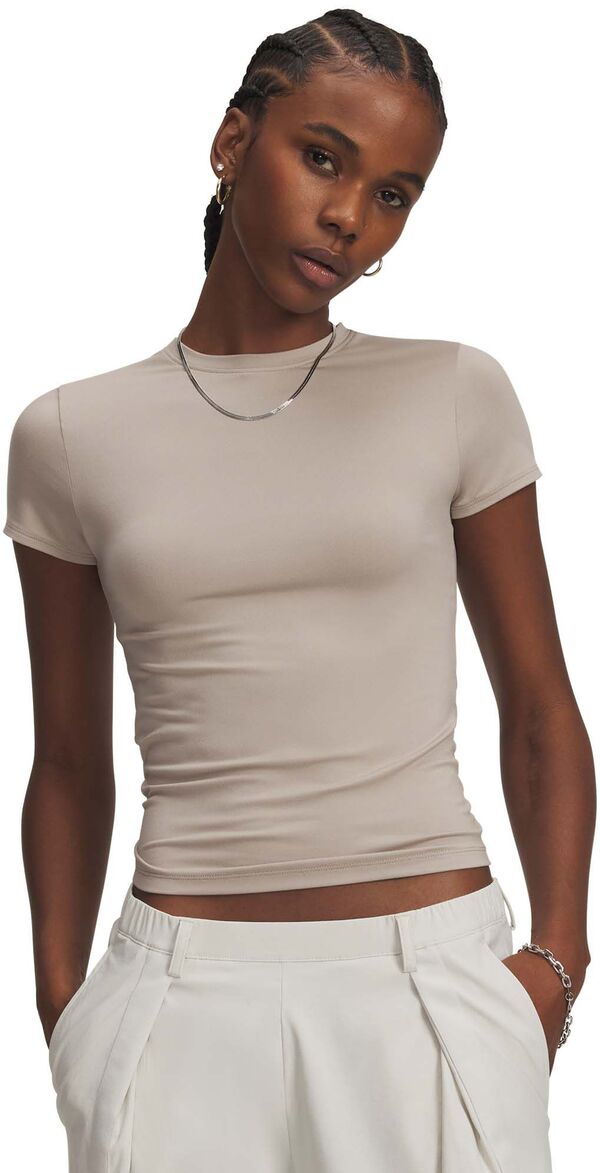 アンダーアーマー レディース トップス プルオーバー Under Armour Women\u0027s Meridian Core Short Sleeve T-Shirtimberwolf Taupe/Timberwolf Taupe トープ