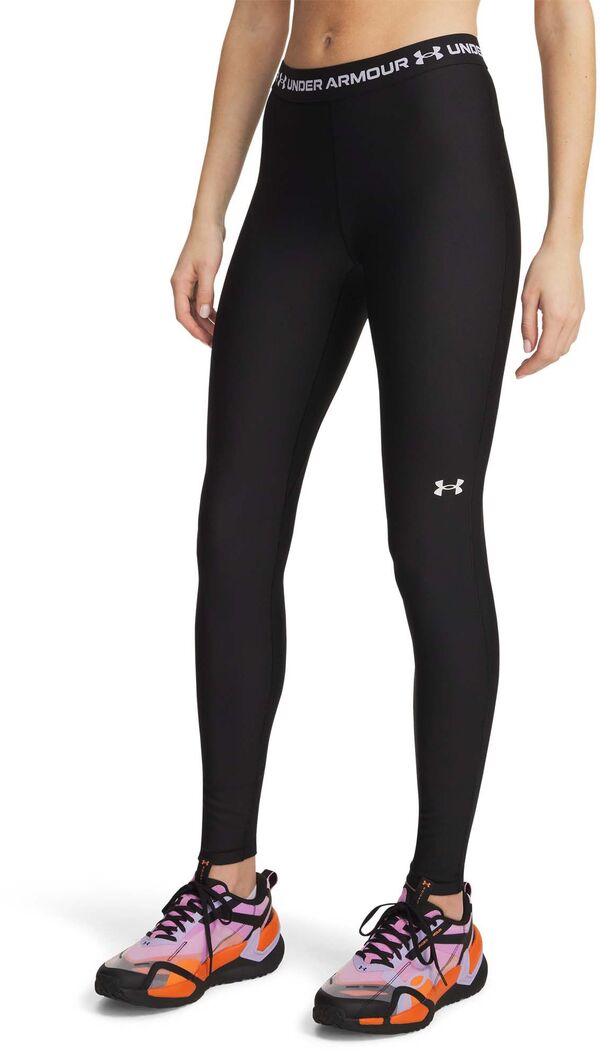 アンダーアーマー レディース ボトムス レギンス Under Armour Women's HeatGear Leggings Ultimate Black/White ホワイト