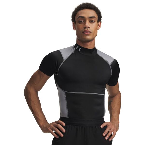 アンダーアーマー メンズ トップス シャツ モックネック Under Armour Men's HeatGear Elite Compression Mock Neck Shirt UltimateBlackSteelReflctv｜ReVida 店