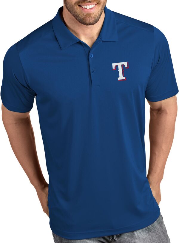 アンティグア メンズ トップス ポロシャツ Antigua Men's Texas Rangers Tribute Royal Performance Polo NoColor|ReVida 店