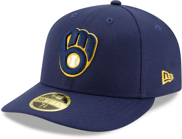 ニューエラ メンズ アクセサリー 帽子 New Era Men Milwaukee Brewers Navy 59Fifty Fitted Hat NoColor ネイビー