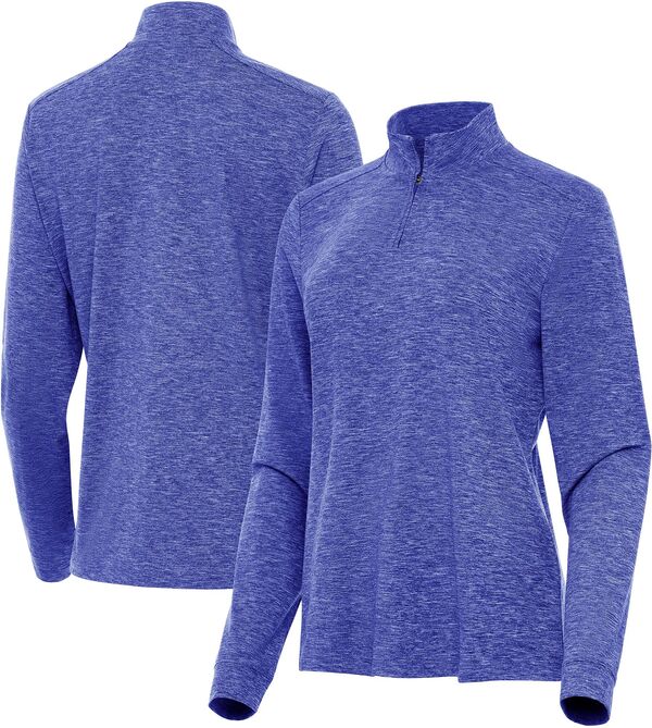 アンティグア レディース トップス シャツ Antigua Women's Mentor Long Sleeve Golf 1/4 Zip Dark Royal Heather ヘザー