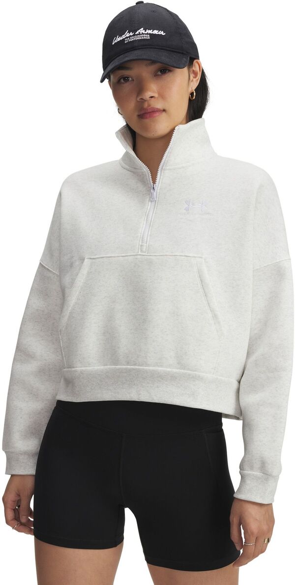 アンダーアーマー レディース アウター パーカー・スウェット フリース Under Armour Women's Icon Fleece Oversized Zip Distant Gray Med Hr/Wt グレー|ReVida 店