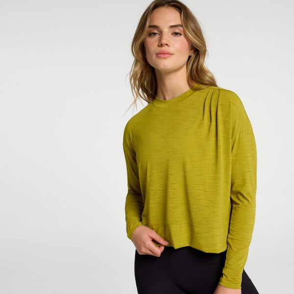 キャリー レディース トップス シャツ CALIA Women's Pleat Shoulder Long Sleeve Shirt Avocado Green グリーン