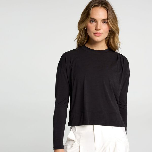 キャリー レディース トップス シャツ CALIA Women's Pleat Shoulder Long Sleeve Shirt Pure Black ブラック