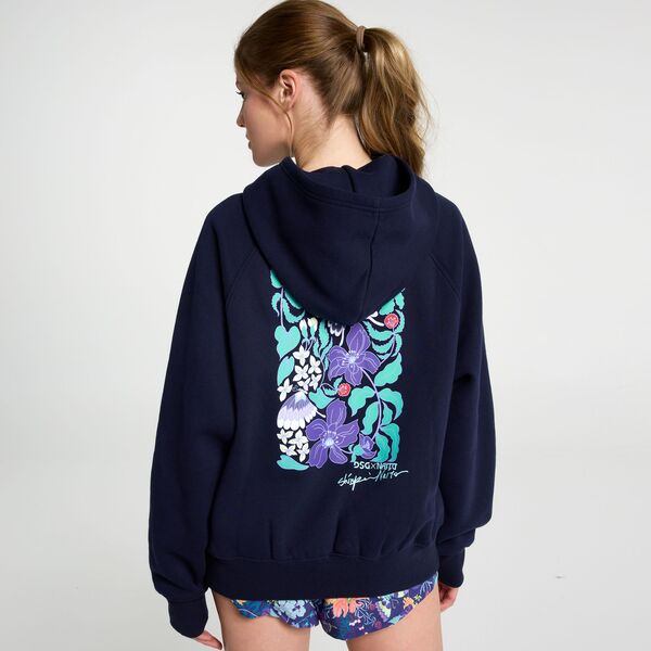 DSG レディース アウター パーカー・スウェット フリース DSG Women's Classic Fleece Hoodie Academy Blue Naito Print ブルー