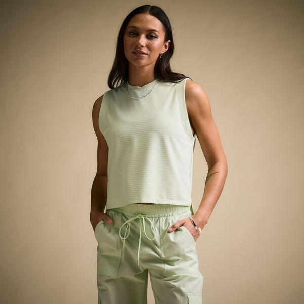 キャリー レディース トップス タンクトップ クロップド CALIA Women's Renew Cropped Muscle Tank Matcha Frost