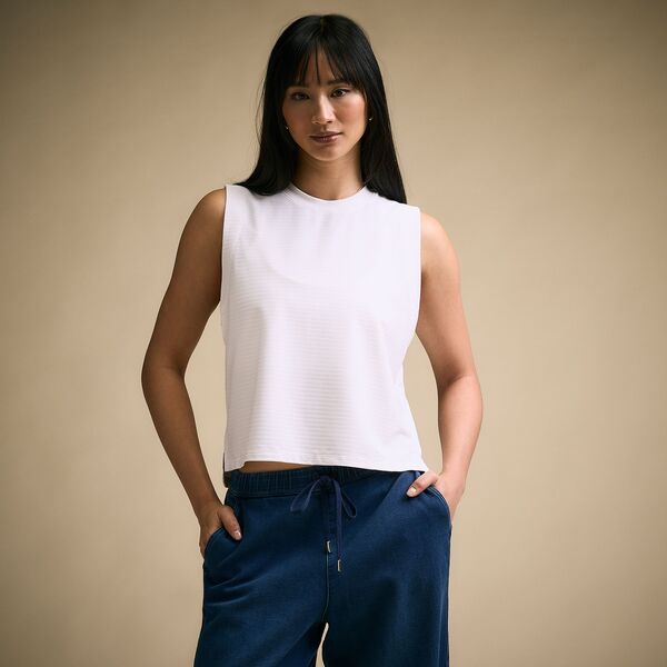 キャリー レディース トップス タンクトップ クロップド CALIA Women's Renew Cropped Muscle Tank Pure White ホワイト 11,701円