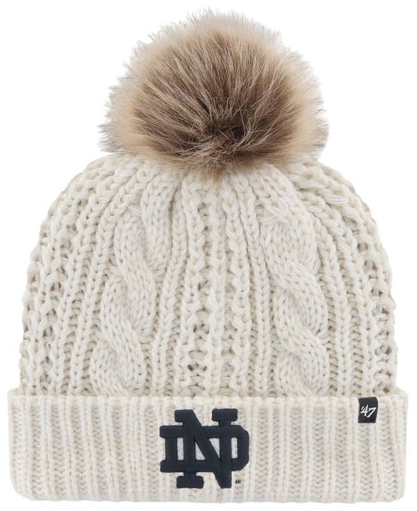 フォーティーセブン レディース アクセサリー 帽子 ニット '47 Women's Notre Dame Fighting Irish White Meeko Cuffed Knit Beanie NoColor ホワイト 13,980円
