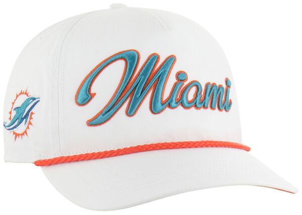 フォーティーセブン メンズ アクセサリー 帽子 '47 Adult Miami Dolphins White Overhand Hitch Adjustable Hat NoColor ホワイト
