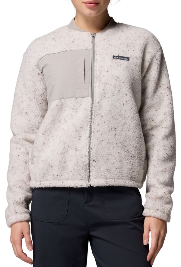 コロンビア レディース トップス シャツ フリース Columbia Women'stellar Path Fleece Bomber Full Zip Dark Stone/Flint Grey グレー