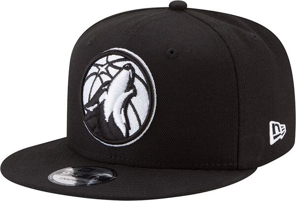 ニューエラ メンズ アクセサリー 帽子 New Era Men's Minnesota Timberwolves Black 9Fifty Adjustable Hat NoColor ブラック｜ReVida 店