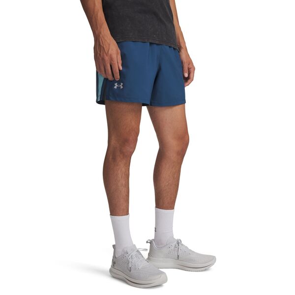 アンダーアーマー メンズ ボトムス ハーフパンツ・ショーツ ショートパンツ Under Armour Men's Launch 5'' Shorts Wham Blue/Blue Haze/Reflective ブルー|ReVida 店
