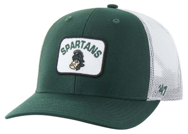 フォーティーセブン メンズ アクセサリー 帽子 ヴィンテージ '47 Men's Michigan State Spartans Green Vintage Novak Trucker Adjustable Hat NoColor グリーン