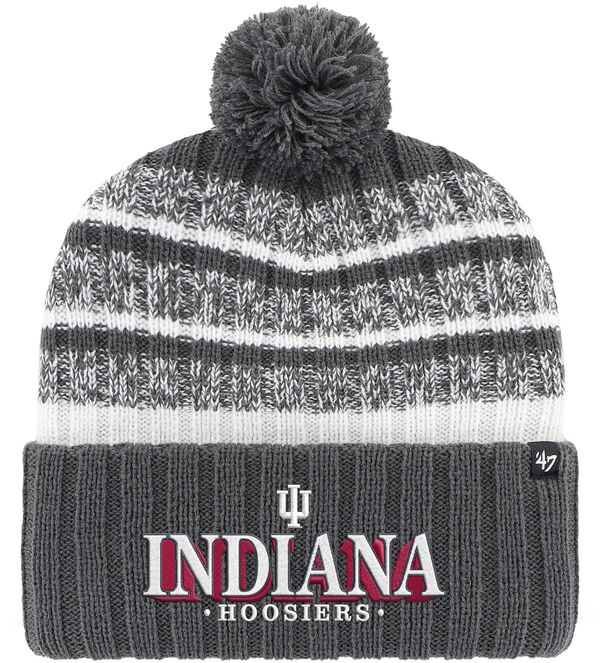フォーティーセブン メンズ アクセサリー 帽子 ニット '47 Adult Indiana Hoosiers Charcoal Tavern Pom Knit Hat NoColor チャコール｜ReVida 店