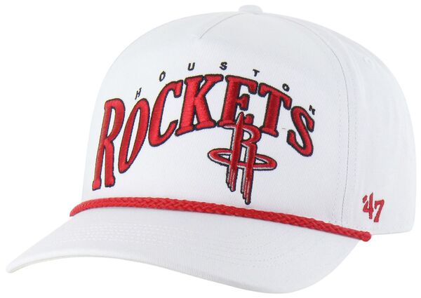 フォーティーセブン メンズ アクセサリー 帽子 グラフィック '47 Adult Houston Rockets White Graphic Wave Hitch Adjustable Hat NoColor ホワイト｜ReVida 店