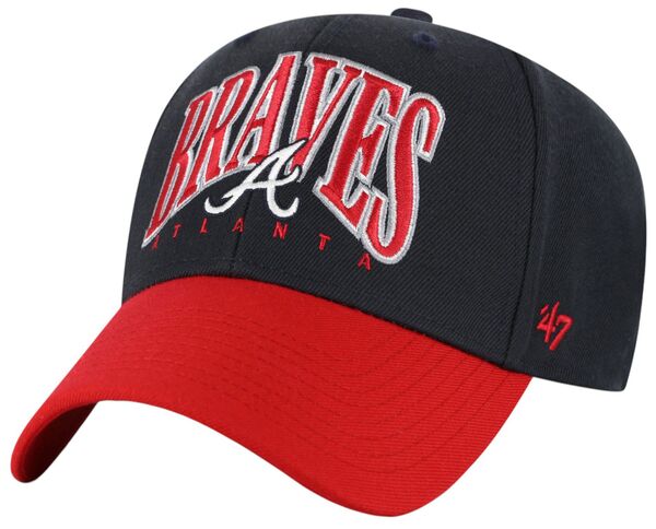 フォーティーセブン レディース アクセサリー 帽子 '47 Adult Atlanta Braves Navy Drawbridge MVP Adjustable Hat NoColor ネイビー