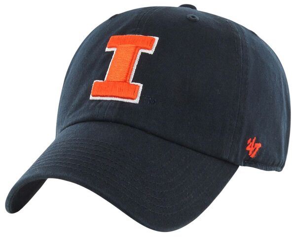 フォーティーセブン メンズ アクセサリー 帽子 '47 Men's Illinois Fighting Illini Clean Up Navy Adjustable Hat NoColor ネイビー|ReVida 店