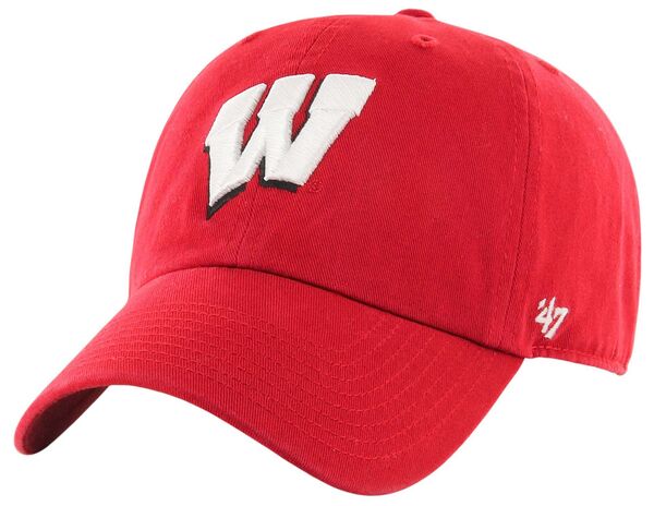 フォーティーセブン レディース アクセサリー 帽子 '47 Men's Wisconsin Badgers Clean Up Red Adjustable Hat NoColor レッド|ReVida 店