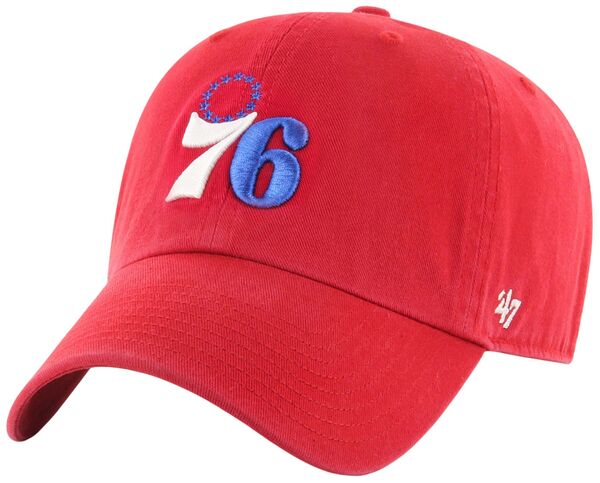 フォーティーセブン レディース アクセサリー 帽子 '47 Men's Philadelphia 76ers Red Clean Up Adjustable Hat NoColor レッド|ReVida 店