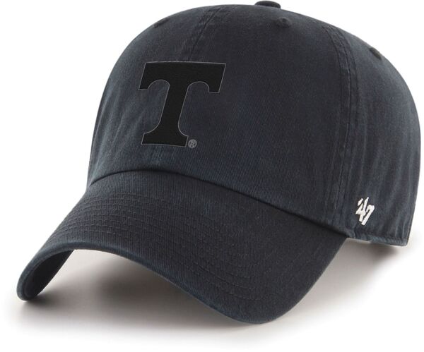 フォーティーセブン レディース アクセサリー 帽子 Tシャツ '47 Tennessee Volunteers Black Clean Up Adjustable Hat NoColor ブラック
