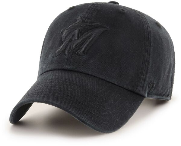フォーティーセブン レディース アクセサリー 帽子 '47 Adult Miami Marlins Black Clean Up Adjustable Hat NoColor ブラック