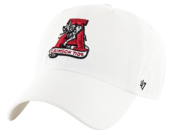 フォーティーセブン レディース アクセサリー 帽子 ヴィンテージ '47 Men's Alabama Crimson Tide White Vintage Clean Up Adjustable Hat NoColor ホワイト