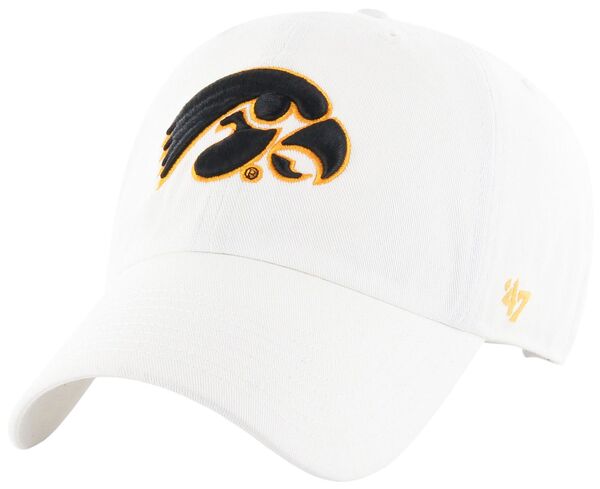 フォーティーセブン メンズ アクセサリー 帽子 '47 Adult Iowa Hawkeyes White Clean Up Adjustable Hat NoColor ホワイト|ReVida 店