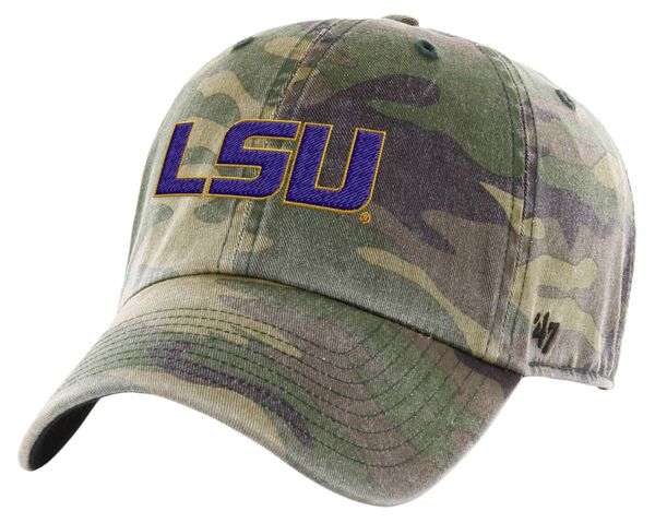 フォーティーセブン レディース アクセサリー 帽子 '47 Adult LSU Tigers Camo Clean Up Adjustable Hat NoColor アニマル