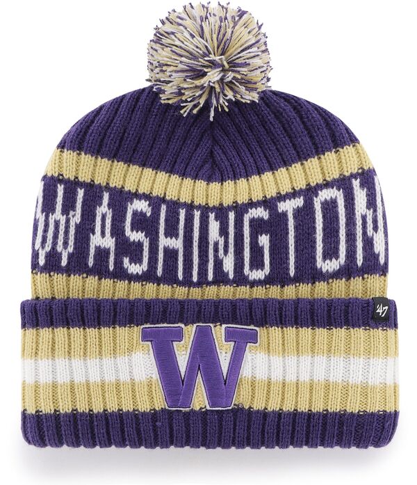 フォーティーセブン レディース アクセサリー 帽子 ニット '47 Adult Washington Huskies Purple Bering Knit Beanie NoColor パープル