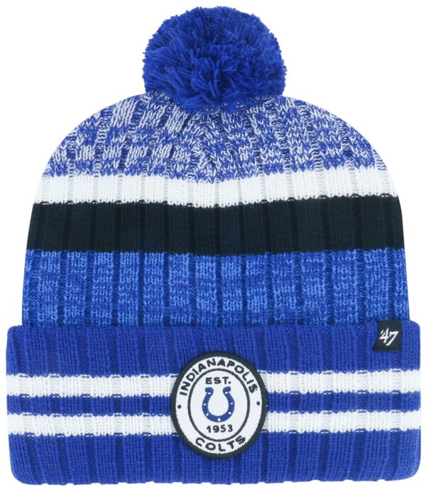 フォーティーセブン メンズ アクセサリー 帽子 ニット '47 Adult Indianapolis Colts Royal Quiver Cuffed Knit Beanie NoColor｜ReVida 店