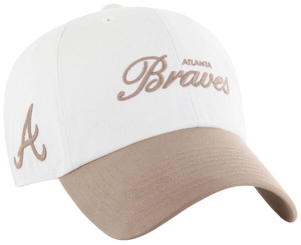 フォーティーセブン レディース アクセサリー 帽子 '47 Adult Atlanta Braves White 2-Tone Foundation Clean Up Adjustable Hat NoColor ホワイト