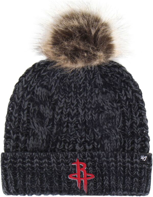 フォーティーセブン レディース アクセサリー 帽子 ニット '47 Women's Houston Rockets Black Meeko Cuffed Knit Beanie NoColor ブラック|ReVida 店