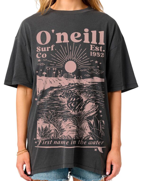 オニール レディース トップス Tシャツ O'Neill Women's Chore Break Oversized T-Shirt Washed Black ブラック