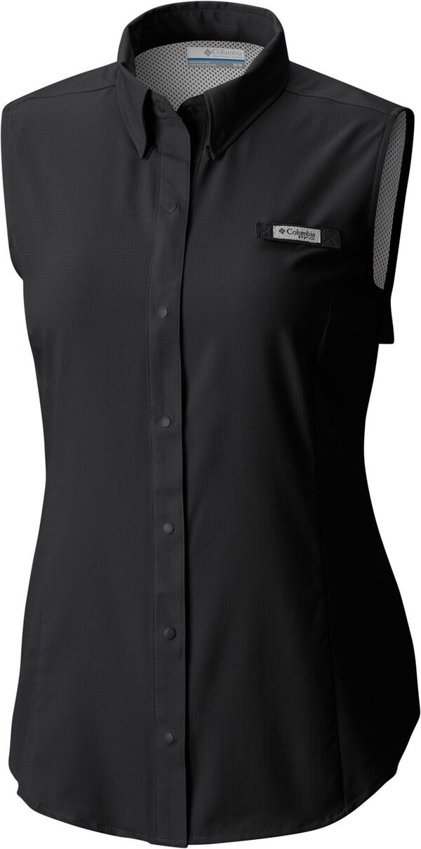 コロンビア レディース ボトムスカート シャツ ノースリーブ Columbia Women's PFG Tamiami Sleevelesshirt Black ブラック｜ReVida 店