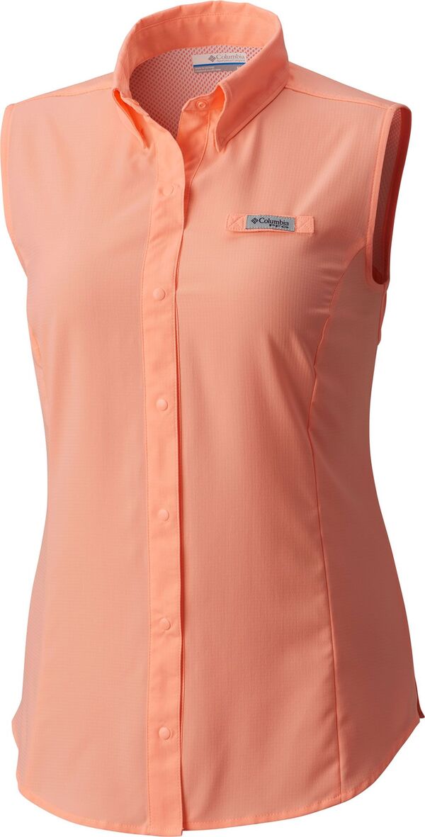 コロンビア レディース ボトムスカート シャツ ノースリーブ Columbia Women's PFG Tamiami Sleevelesshirtiki Pink ピンク｜ReVida 店