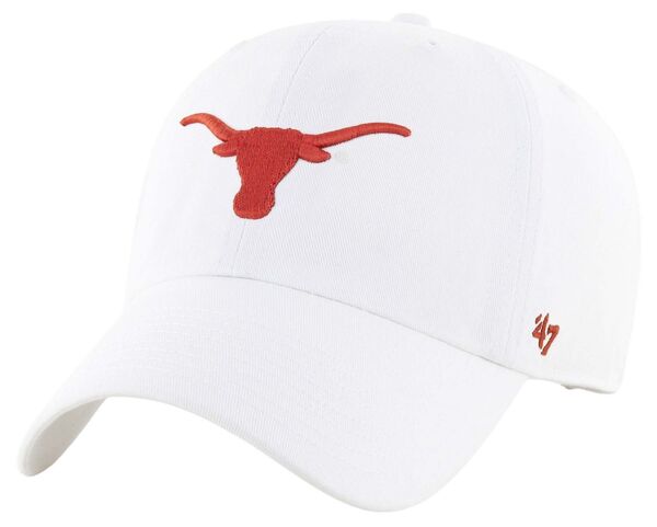 フォーティーセブン メンズ アクセサリー 帽子 '47 Men's Texas Longhorns White Clean Up Adjustable Hat NoColor ホワイト|ReVida 店