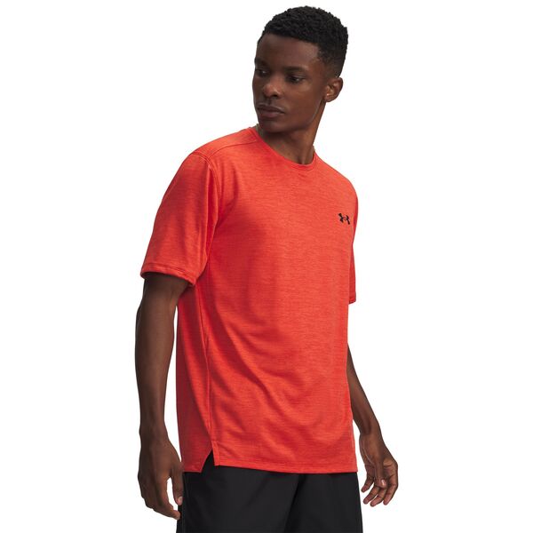 アンダーアーマー メンズ トップス シャツ Under Armour Men's Tech Vent Short Sleeve T-Shirt Venom Red/Black ブラック｜ReVida 店