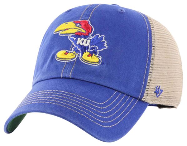 フォーティーセブン メンズ アクセサリー 帽子 ヴィンテージ '47 Kansas Jayhawks Blue Vintage Trawler Clean Up Adjustable Hat NoColor ブルー｜ReVida 店