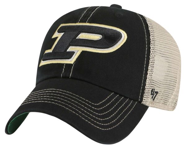 フォーティーセブン メンズ アクセサリー 帽子 '47 Men's Purdue Boilermakers Black Trawler Clean Up Adjustable Hat NoColor ブラック｜ReVida 店