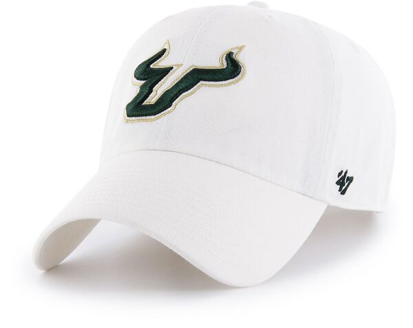 フォーティーセブン メンズ アクセサリー 帽子 ロゴ '47 Adult South Florida Bulls White Logo Clean Up Adjustable Hat NoColor ホワイト|ReVida 店