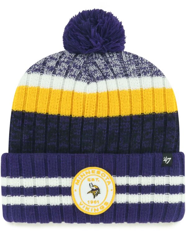 フォーティーセブン メンズ アクセサリー 帽子 ニット '47 Adult Minnesota Vikings Purple Quiver Cuffed Knit Beanie NoColor パープル|ReVida 店