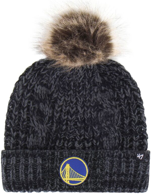 フォーティーセブン レディース アクセサリー 帽子 ニット '47 Women's Golden State Warriors Black Meeko Cuffed Knit Beanie NoColor ブラック|ReVida 店