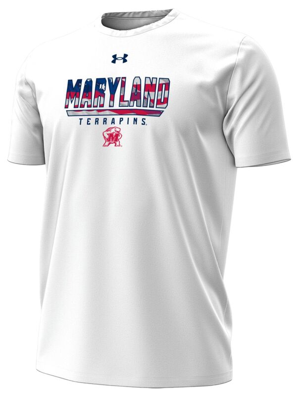 アンダーアーマー メンズ トップス Tシャツ Under Armour Adult Maryland Terrapins Americana White T-Shirt NoColor ホワイト