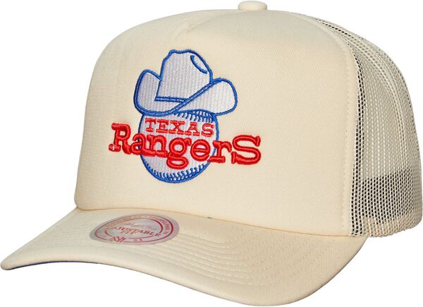 ミッチェル&ネス メンズ アクセサリー 帽子 Mitchell & Ness Adultexas Rangers White Coop Evergreen Trucker Hat NoColor ホワイト 9,105円