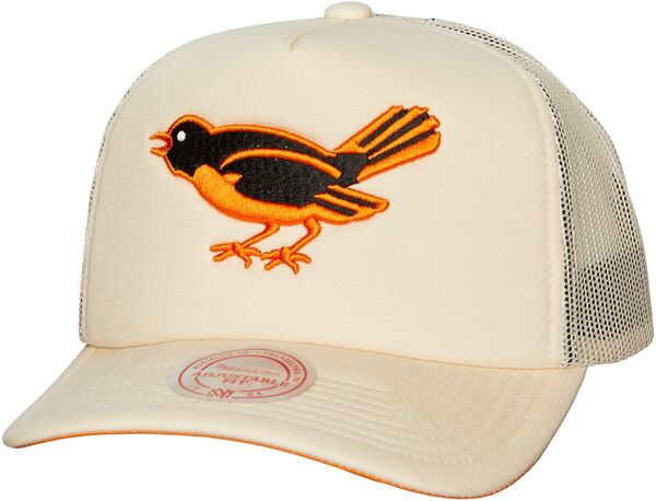 ミッチェル&ネス メンズ アクセサリー 帽子 Mitchell & Ness Adult Baltimore Orioles Whitevergreen Trucker Hat NoColor ホワイト